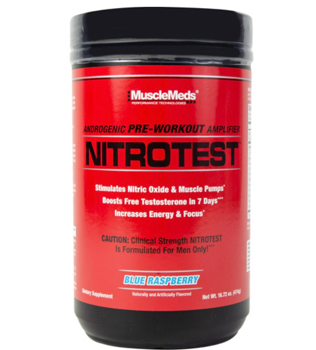 Copy of Muscle Meds Pre-Workout Nitrotest - Blue Raspberry 30 Servings