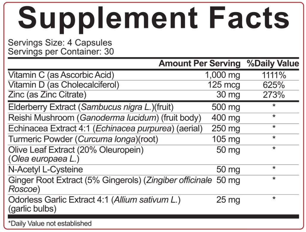 5% Nutrition Immune Defender - 120 Capsules