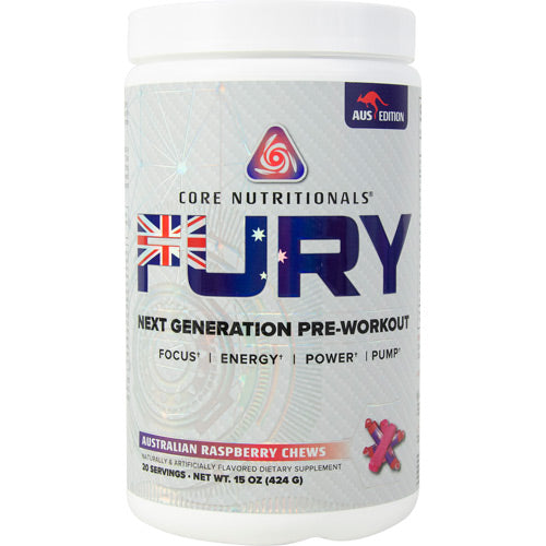 Core Nutritionals FURY Pre-Workout - Australian Raspberry Chews 20 Servings